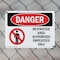 Signmission Restricted Area Authorized Employees Only Danger Sign, Plastic, 10in W x 7in L, 2PK OS-2PACK-DS-P-710-L-1548 - alternate 5